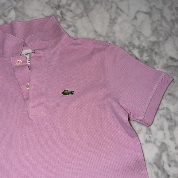 Lacoste Kids Light Pink Polo Shirt 8Y - Picture 4 of 7